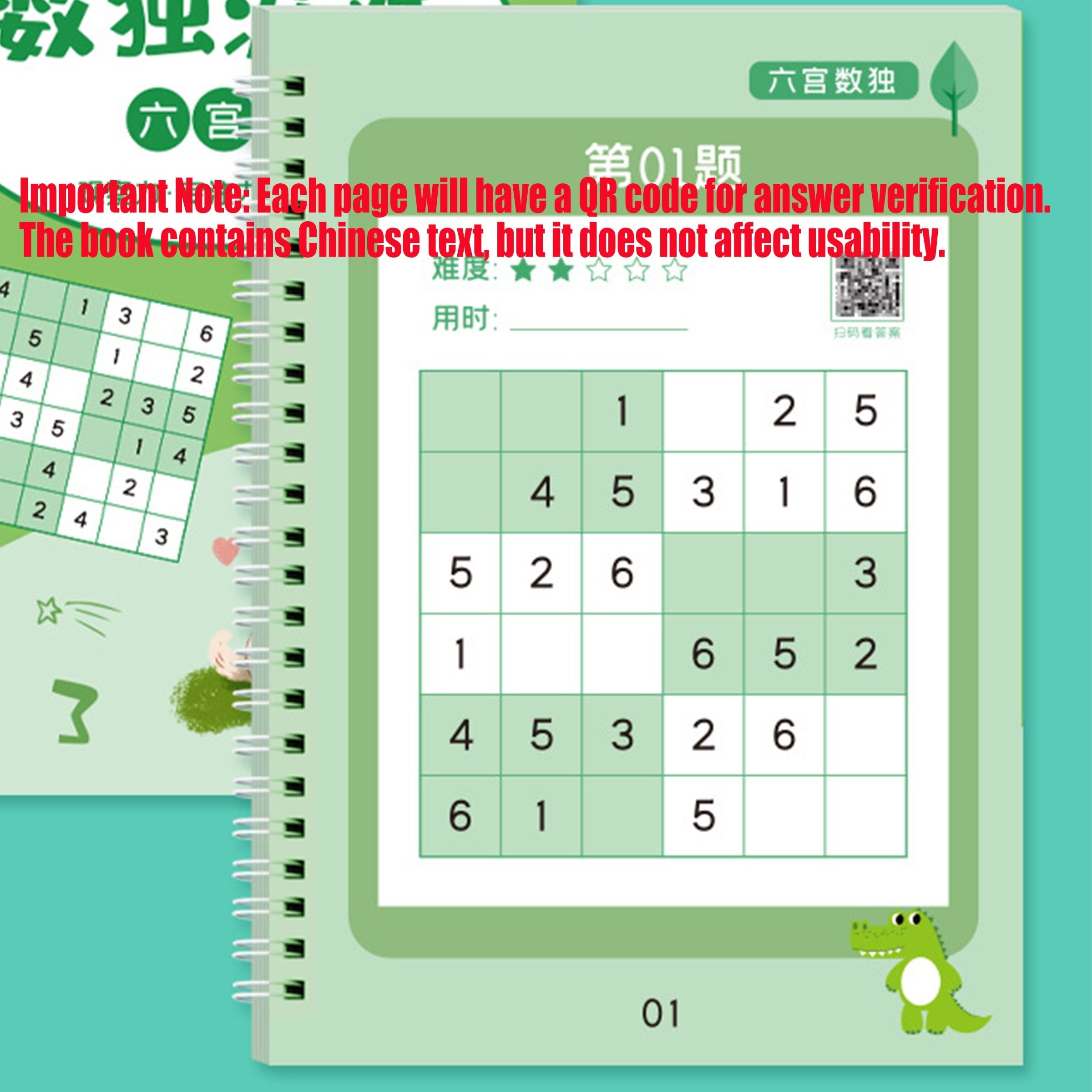 Sudoku Puzzle Book 9x9 Grids Math Mind Training Exercise Book