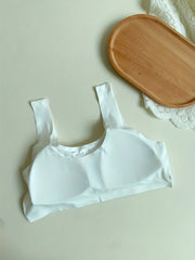 Seamless Padded Sports Bra Wide Strap