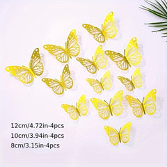 1pc Metallic Simulation Butterfly Wedding Party Ornament