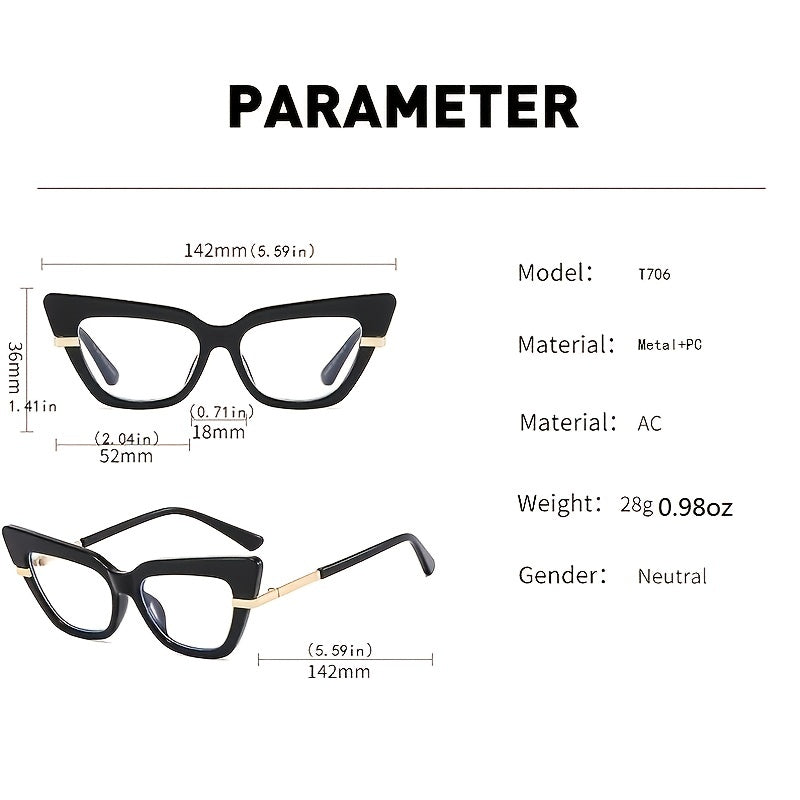 Cat Eye Light Blocking Glasses Women Clear Frame
