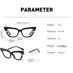 Cat Eye Light Blocking Glasses Women Clear Frame