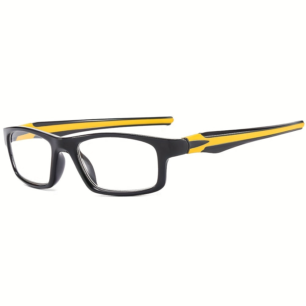 1pc Men's Sporty Two Glasses Magnifying Zipper Case Packaging