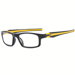 1pc Men's Sporty Two Glasses Magnifying Zipper Case Packaging