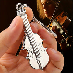 Classic Violin Keychain Musical Instrument Model Pendant Bag Decoration Gift