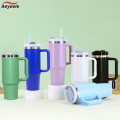 Aeyeele 30oz Tumbler With Handle Insulated Cup Lid Straw Camping