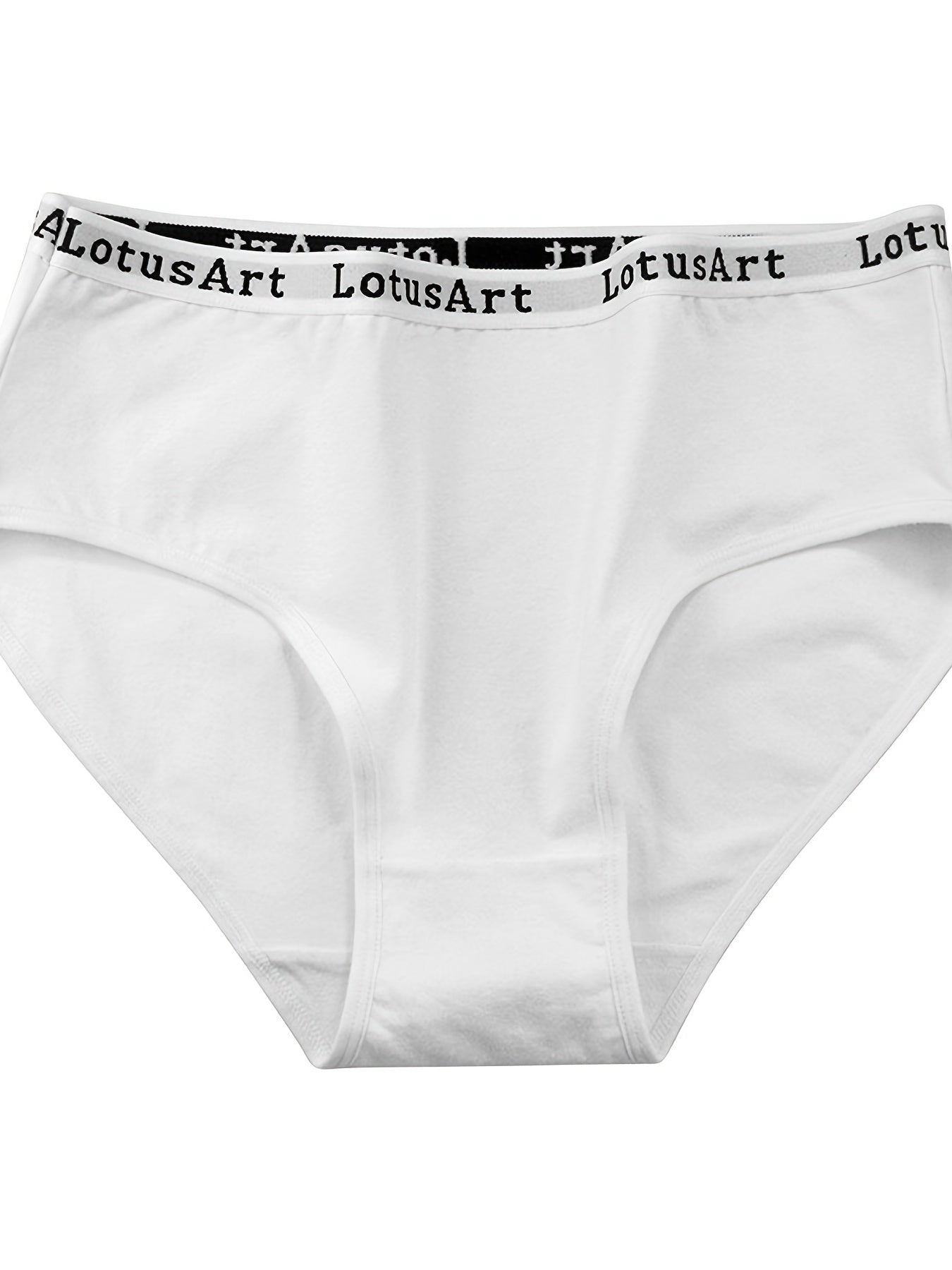 3pcs English Waist Cotton Bikini Panties Comfortable & Breathable