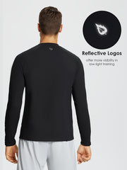 BALEAF Men's Long Sleeve Thermal Fleece Shirt for Running & Fitness Training