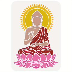 Plastic Drawing Stencil Buddha Craft Template for DIY Painting