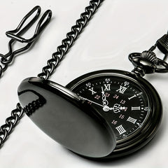 Vintage Double-sided Pocket Watch Flip Light Quartz Casual Retro Two-sided