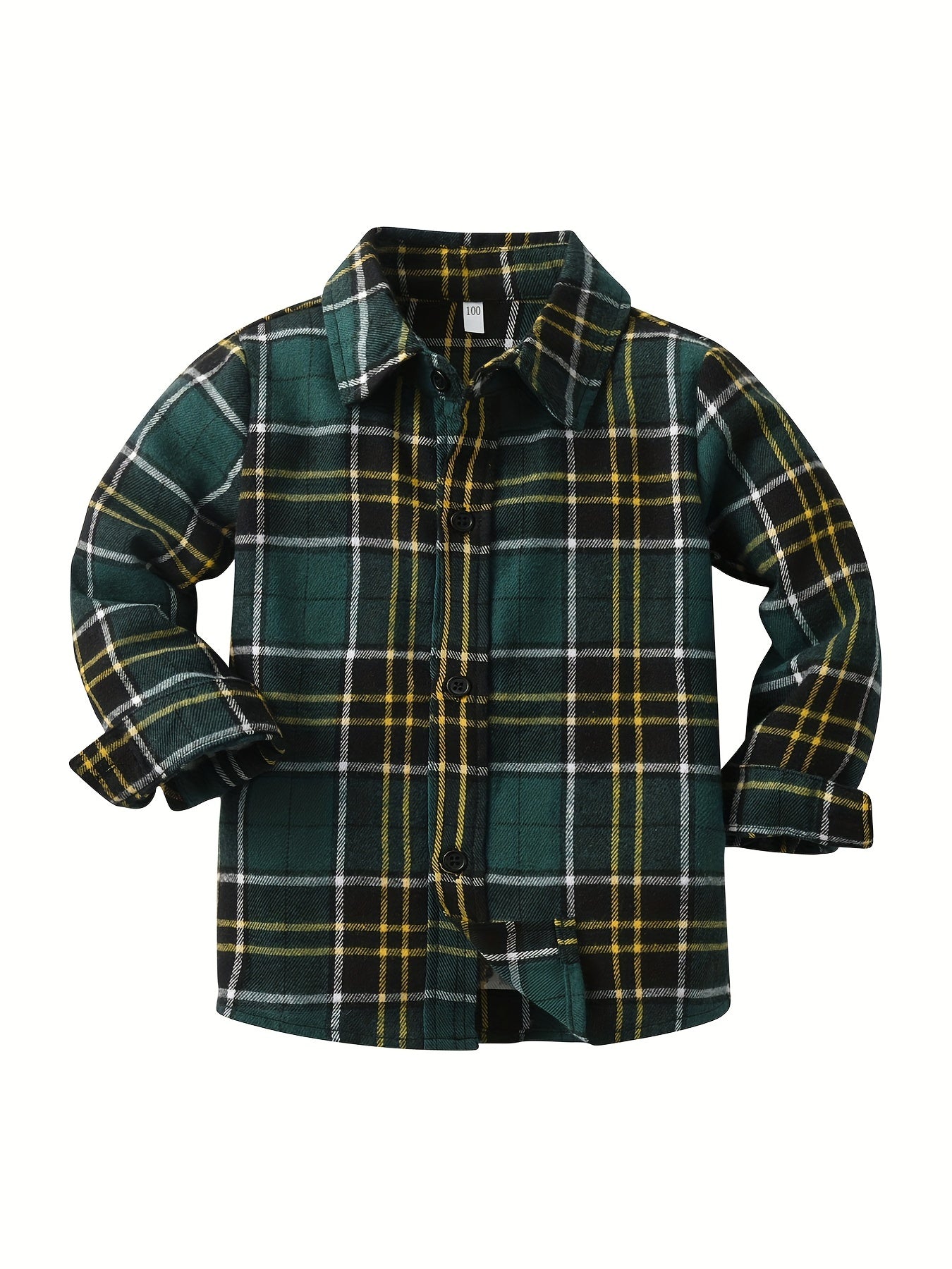 Boys Plaid Cardigan Shirts Long Sleeve Button Down Tops
