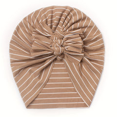 Spring Intercolor Strip Bow Baby Hat