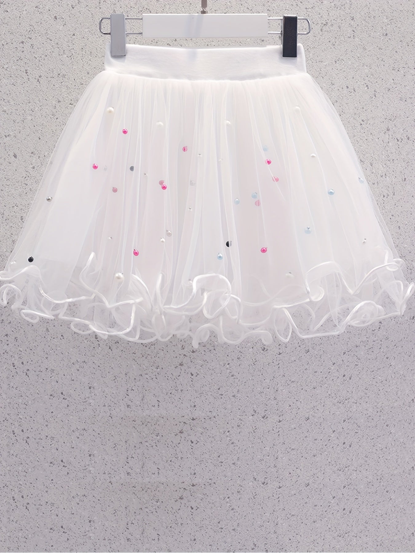 Girls Solid Tutu Skirt for Dance Performance Party