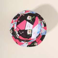 Rose Print Fisherman Hat & Pink Bucket Hat