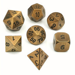 7pcs Zinc Alloy Polyhedral Dice Set for Gaming