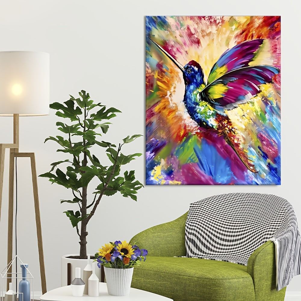 DIY Rainbow Bird Painting By Numbers On Canvas For Adults