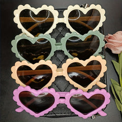 Heart Frame Sunglasses for Kids UV Protection Outdoor Travel Party Gift
