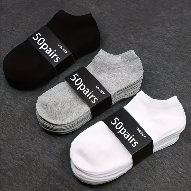 Men's Solid Liner Anklet Socks Breathable Unisex Outdoor