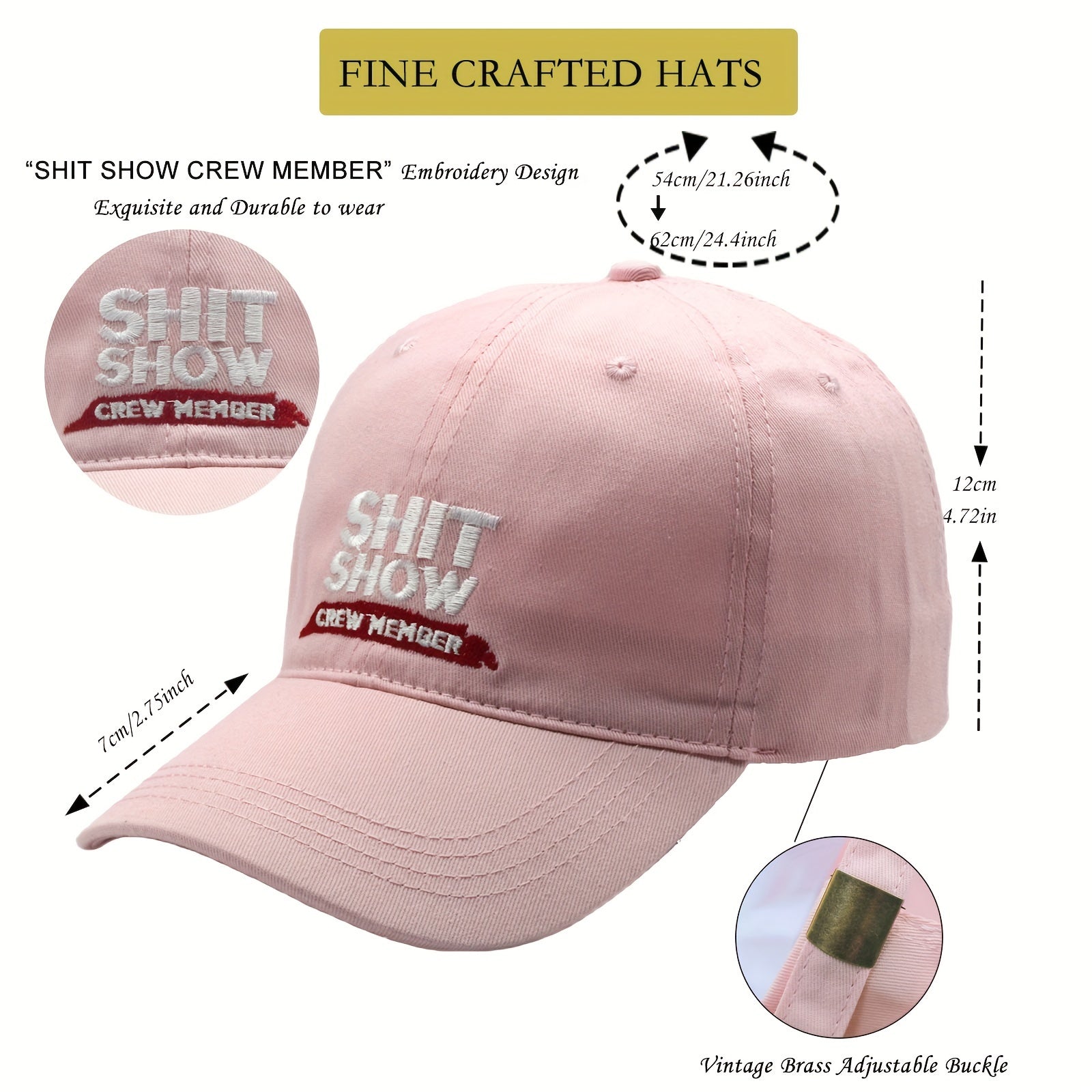 Embroidered Dad Hat Soft Cotton Outdoor Baseball Cap Funny Cap