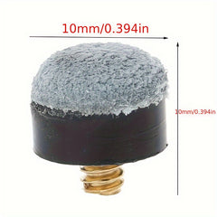 10pcs Soft Pool Snooker Billiards Cue Tips Screw On Cue Tip