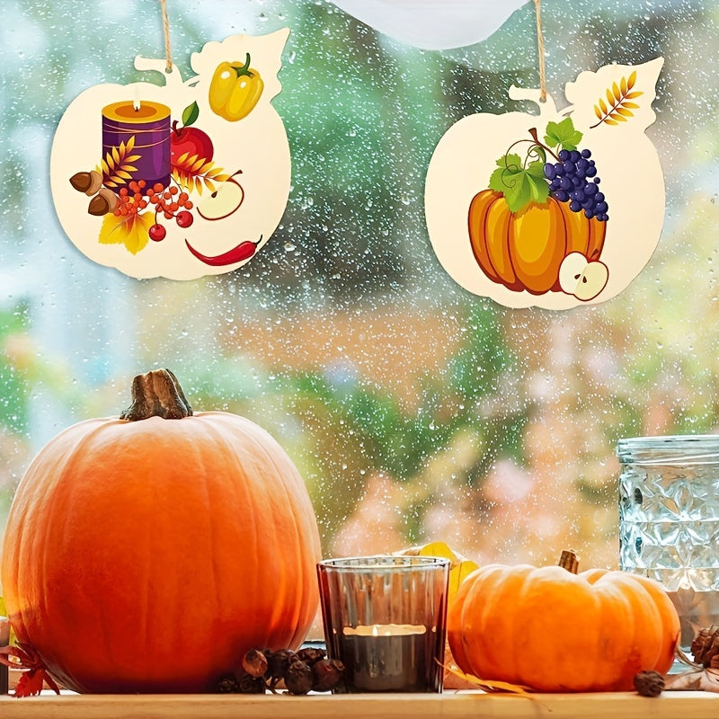10pcs Wooden Pumpkin Craft Cutouts Halloween DIY Crafts For Decoration