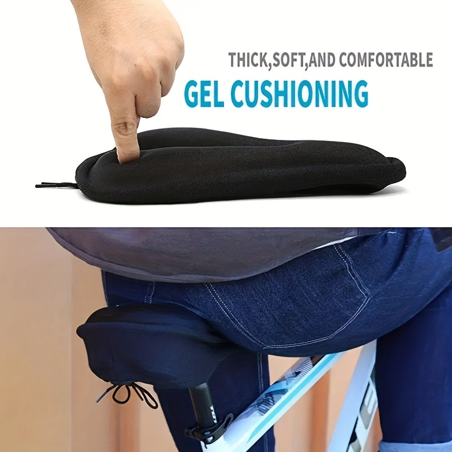 Gel Padded Comfort Bike Seat Cover for Men & Women - Pain-Free Ride