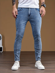 Men's Slim Fit Distressed Stretch Denim Jeans