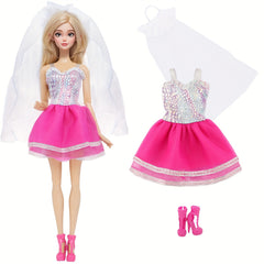 11.5-inch Doll Clothes Set - Outfits, Accessories, Shoes, Bag, Hat, etc.