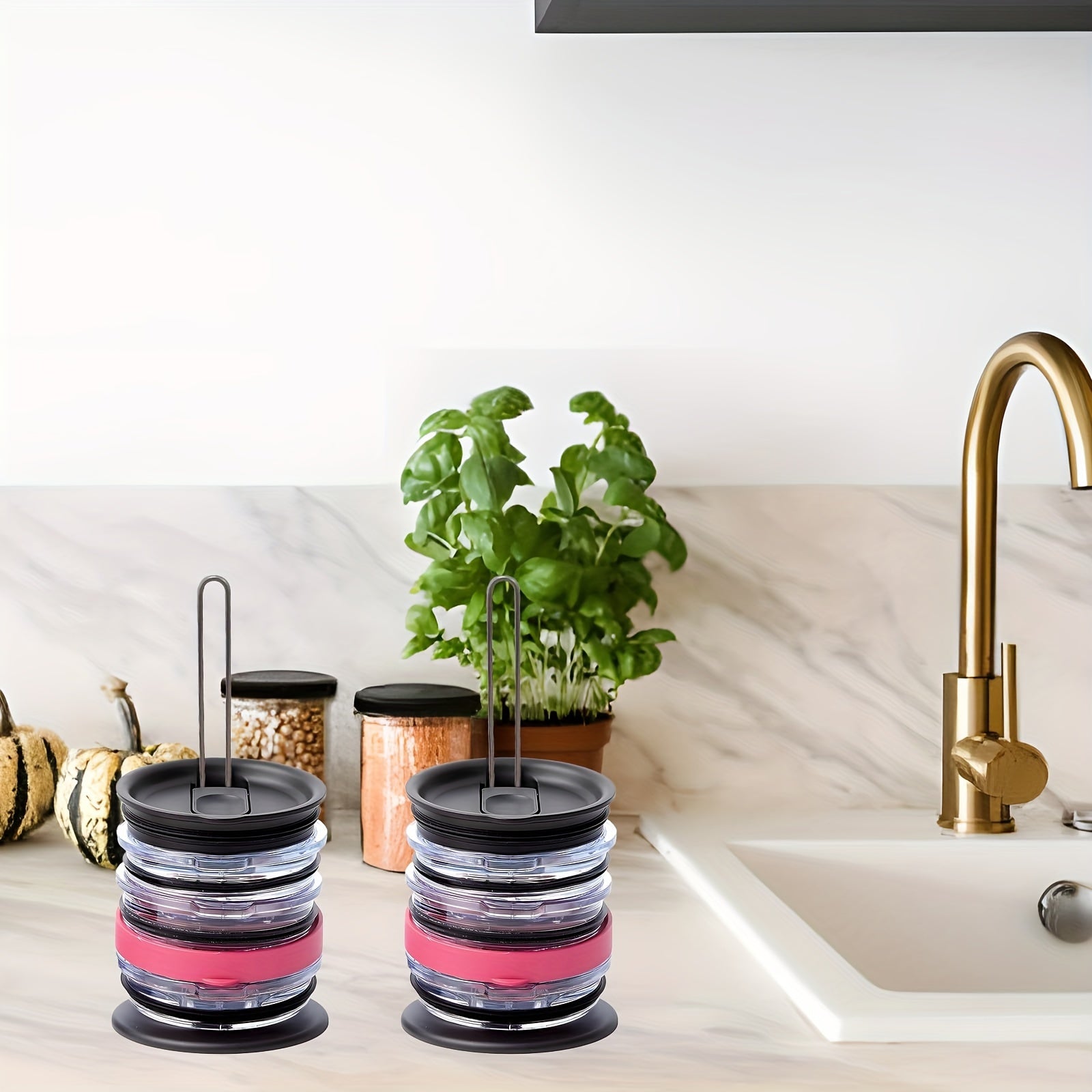 Cup Lid Organizer Rack Cup Lid Drain Storage Stand