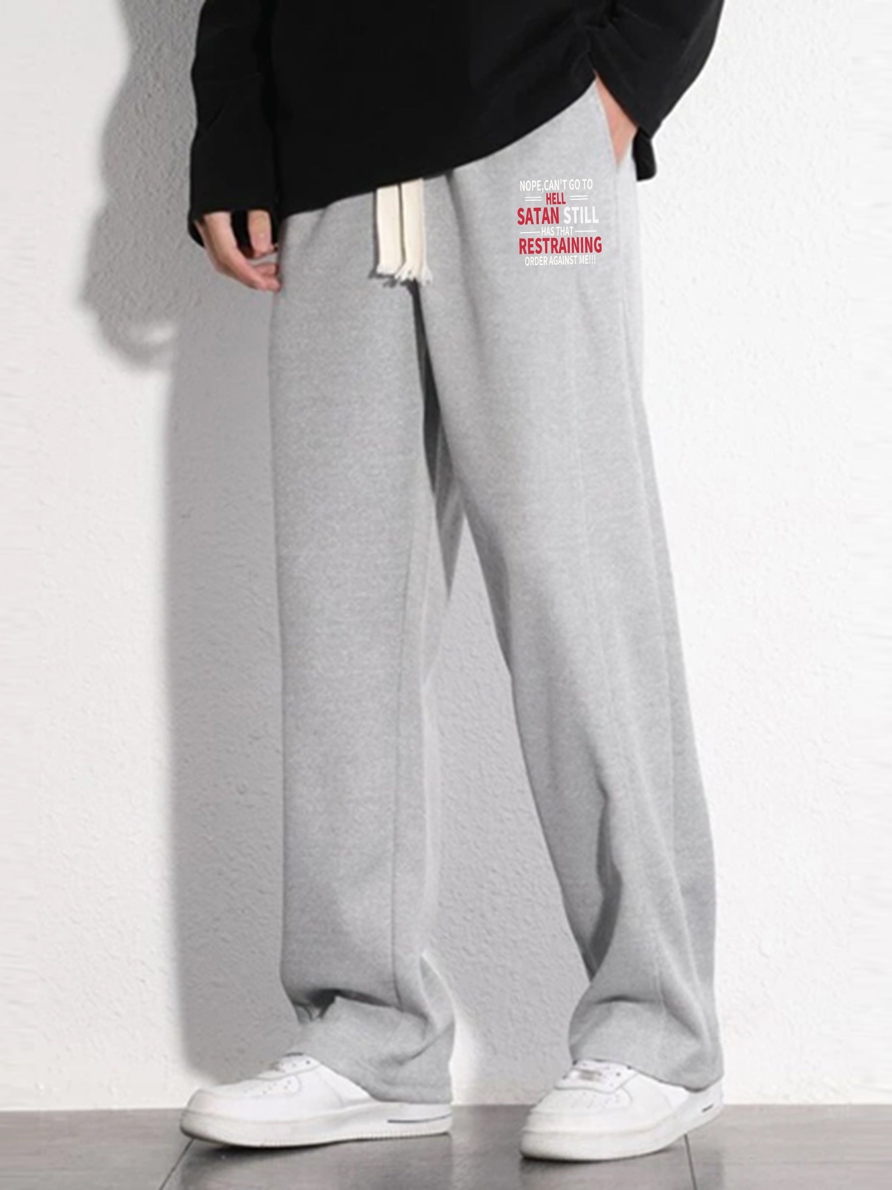 Men's Casual Loose Fit Stretch Waist Drawstring Pants