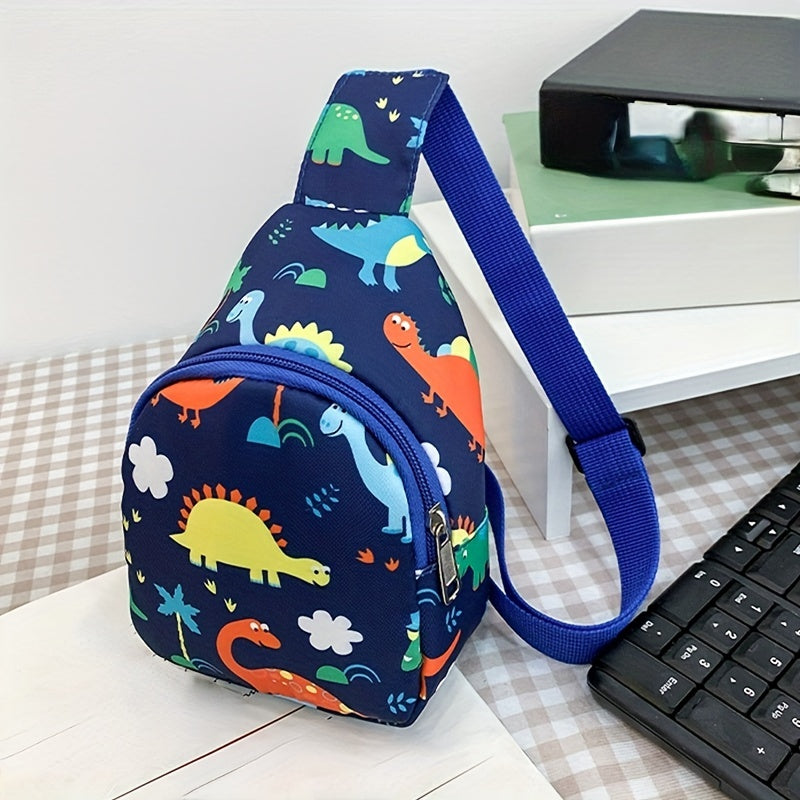 Kids Cross Body Bag Cartoon Dinosaur Print Shoulder Bag