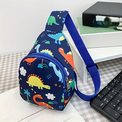 Kids Cross Body Bag Cartoon Dinosaur Print Shoulder Bag