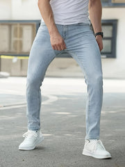 Men's Slim Fit Washed Denim Jeans