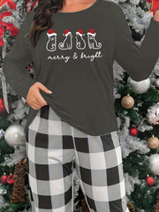 Cartoon Cat Print Lounge Top Women's Sleepwear