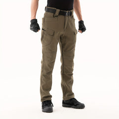 Men's Winter Work Trousers Plus Velvet Warm Cargo Pants