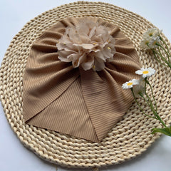Baby Girls Flowers Decor Cap Soft Hair Wrap Head Accessories