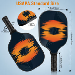 USAPA Approved Fiberglass Pickleball Paddle Set With Balls And Bag