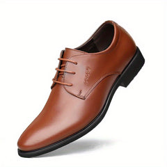 Men's Almond Toe Derby Shoes Lace up Front Dress Shoes