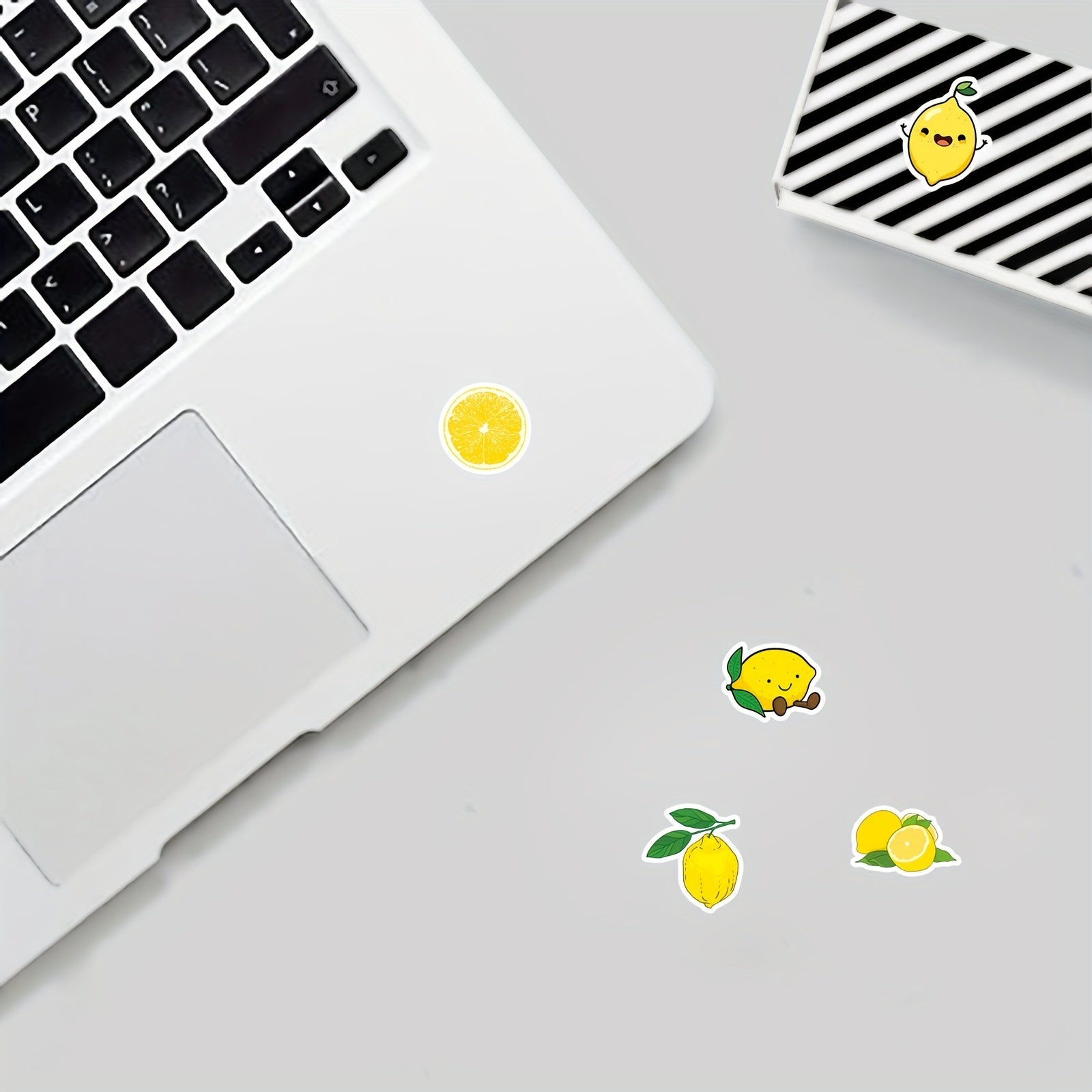 50pcs Lemon Fruit Stickers Waterproof Luggage Skateboard Tablet Decor