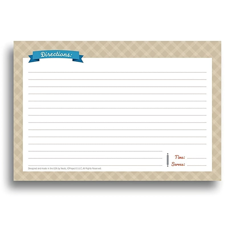 25Pcs Kitchen Recipe Cards Blank Handwritten Greeting Cards Pack