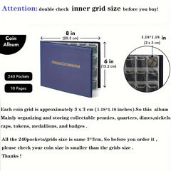 240 Pockets Coin Collection Holder Book