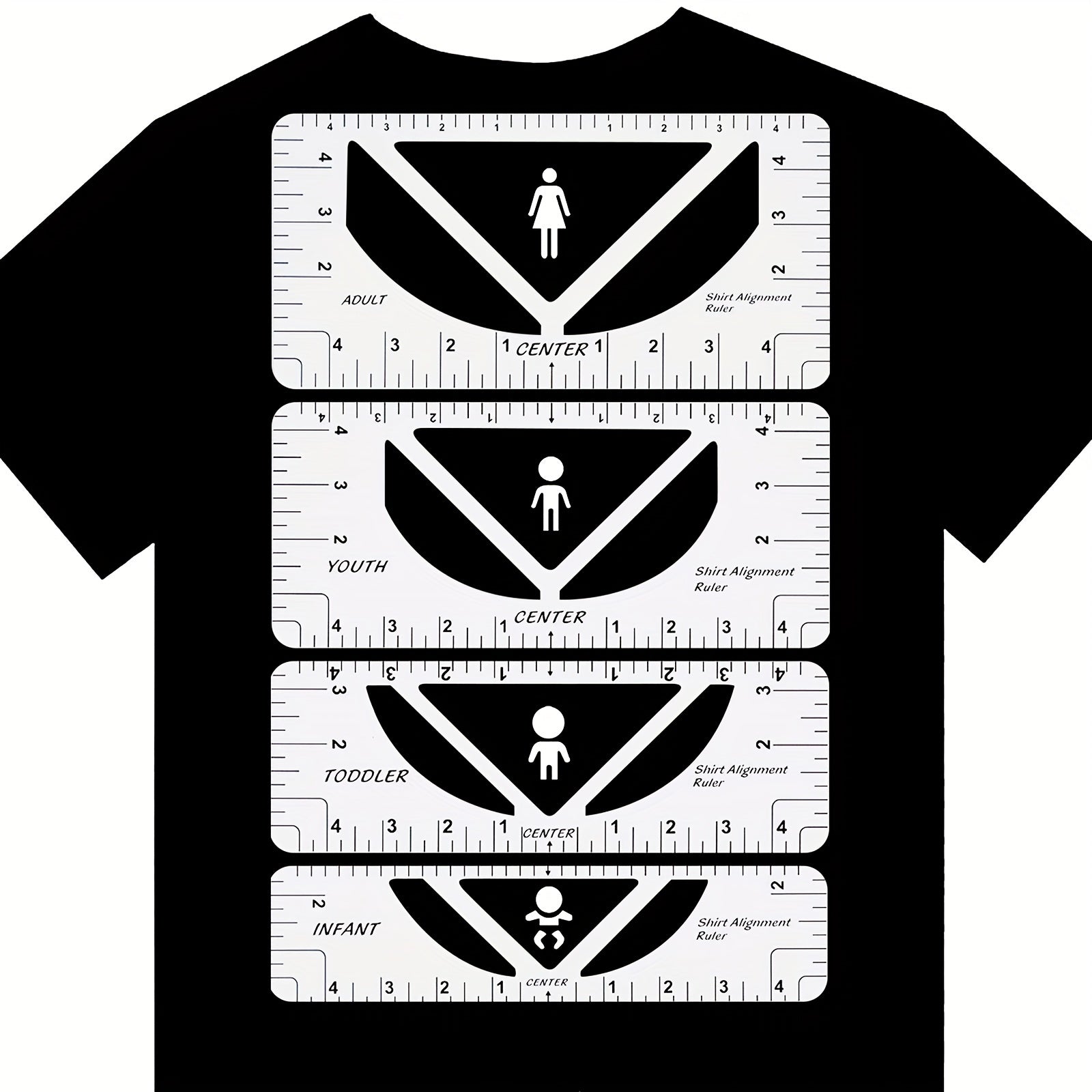 T Shirt Ruler Guide For Vinyl 4 Pack PVC T Shirt Ruler Guide Sewing Ruler