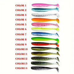 10pcs Soft Swimbaits Paddle Tail Lure for Trout Salmon Fishing Tackle