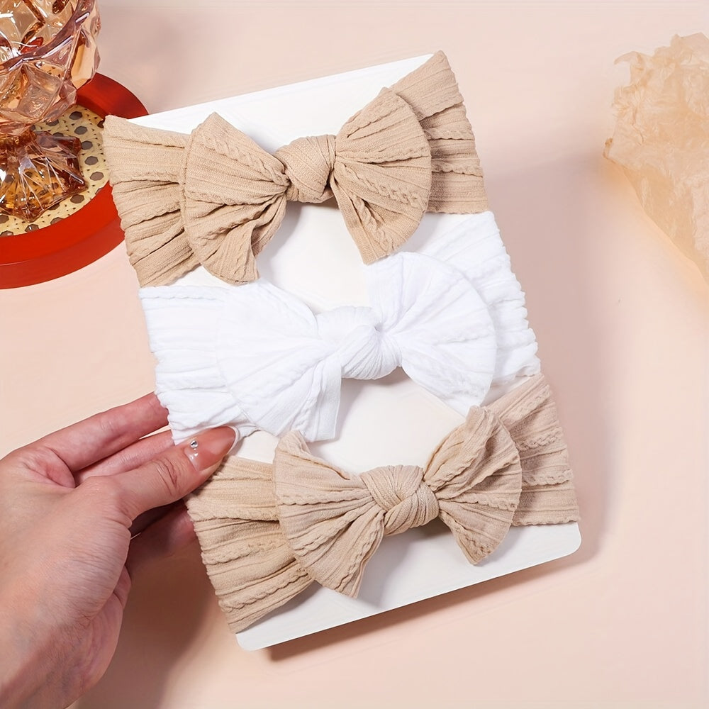 3pcs Baby Girls Bowknot Floral Headband Hair Band Hair Accessories