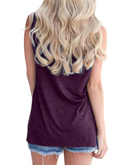 Letter Print Tank Top Sleeveless Crew Neck Casual Top