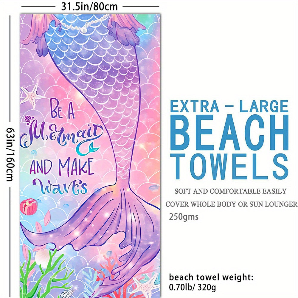 Mermaid Beach Towel 70.8 x 35.4