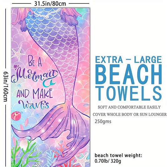 Mermaid Beach Towel 70.8 x 35.4