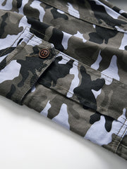 Camouflage Pattern Pocket Jeans Men s Casual Stretch Street Style Denim