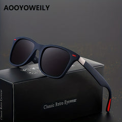 Vintage Polarized Square Sunglasses for Men Women