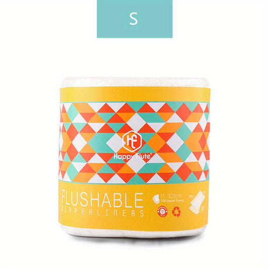 Happy Flute Biodegradable Flushable Diaper Liners 100 Sheets