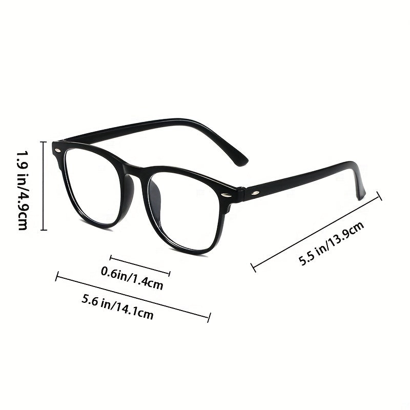 Square Anti Light Glasses For Women Men Students Casual Jelly Frame